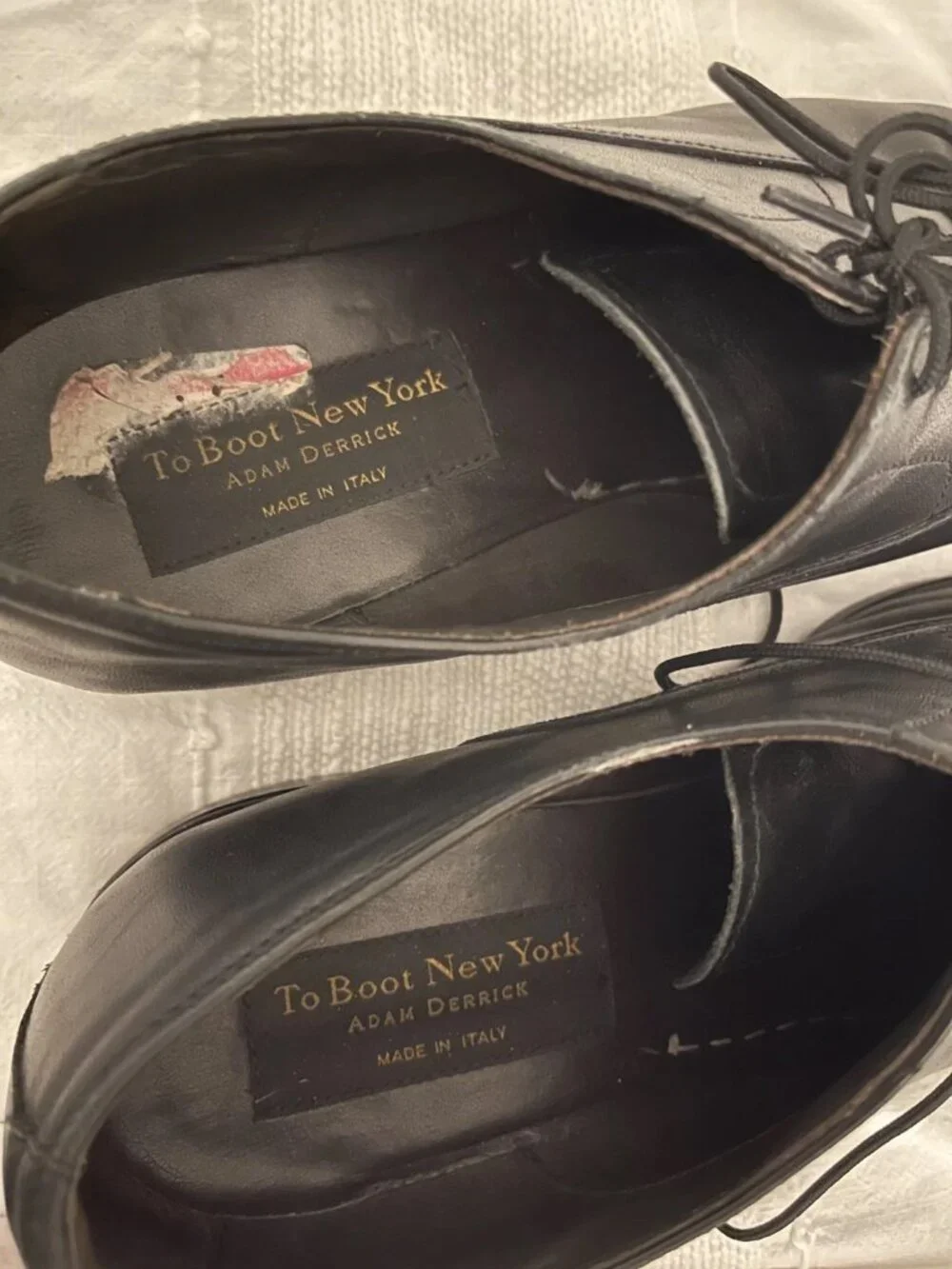 To Boot New York Adam Derrick Mens Black Leather Cap Toe Oxford Shoes Size 11